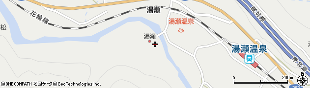 秋田県鹿角市八幡平（湯瀬湯の向）周辺の地図
