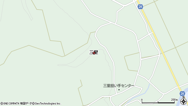 〒018-4262 秋田県北秋田市三里の地図