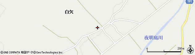 秋田県鹿角市八幡平白欠周辺の地図
