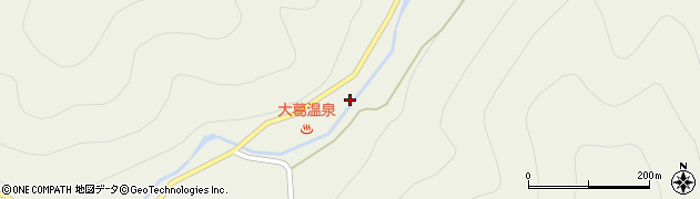 秋田県大館市比内町大葛（ホッパ沢）周辺の地図