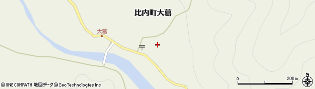 秋田県大館市比内町大葛周辺の地図