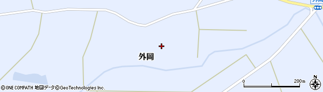 秋田県三種町（山本郡）外岡（外岡南）周辺の地図