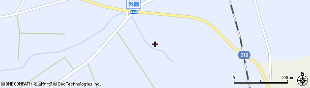 秋田県三種町（山本郡）外岡（乗越）周辺の地図
