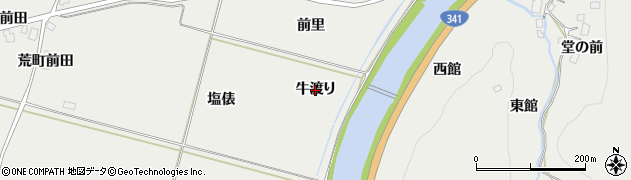 秋田県鹿角市八幡平（牛渡り）周辺の地図