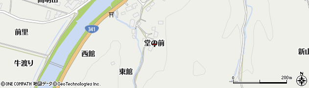 秋田県鹿角市八幡平堂の前周辺の地図