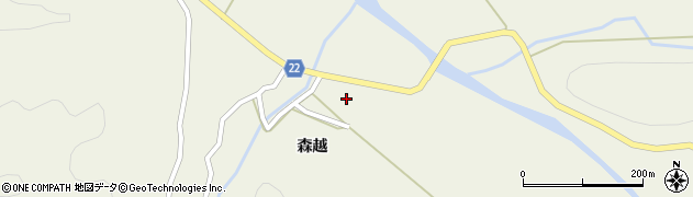 秋田県大館市比内町大葛（太田）周辺の地図