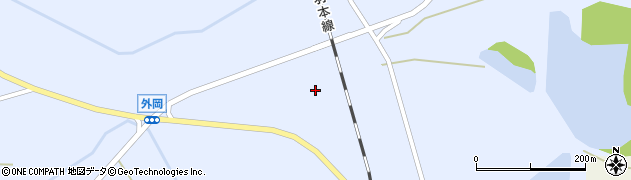 秋田県三種町（山本郡）外岡（石持）周辺の地図