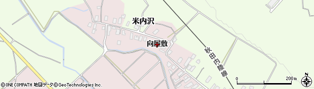 秋田県北秋田市本城（向屋敷）周辺の地図