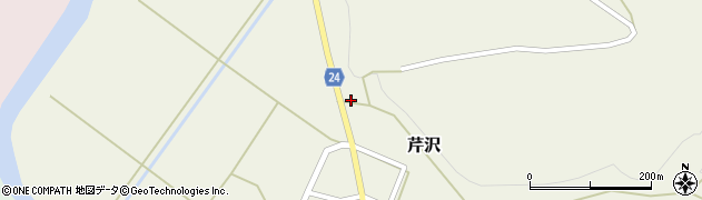 秋田県北秋田市芹沢（村下モ）周辺の地図