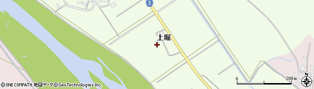 秋田県北秋田市道城上堀46周辺の地図