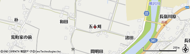 秋田県鹿角市八幡平（五十刈）周辺の地図