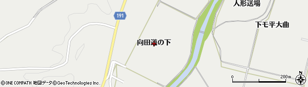 秋田県鹿角市八幡平（向田道の下）周辺の地図