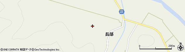 秋田県大館市比内町大葛（長部家後山根）周辺の地図