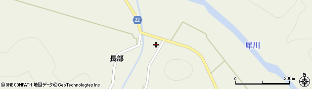秋田県大館市比内町大葛（中山堀通）周辺の地図