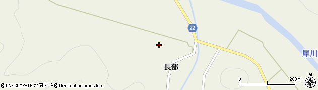秋田県大館市比内町大葛長部家後周辺の地図