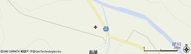 秋田県大館市比内町大葛（長部川反）周辺の地図