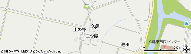 秋田県鹿角市八幡平久保周辺の地図