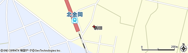 秋田県三種町（山本郡）志戸橋（新田）周辺の地図