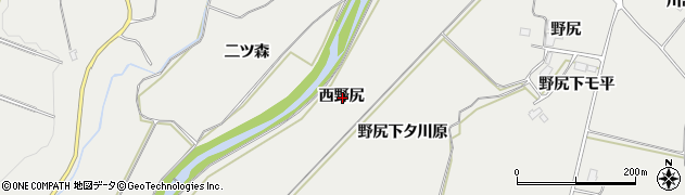 秋田県鹿角市八幡平西野尻周辺の地図