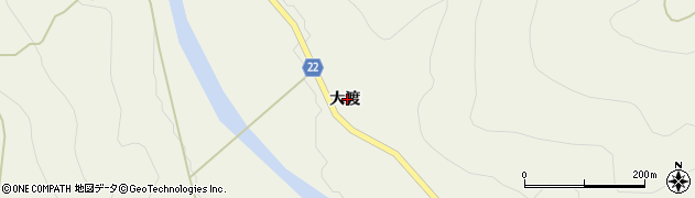 秋田県大館市比内町大葛大渡周辺の地図