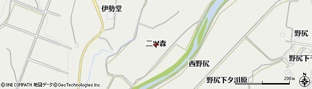 秋田県鹿角市八幡平（二ツ森）周辺の地図