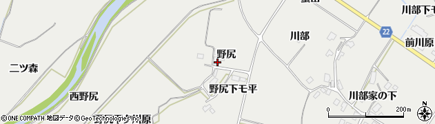 秋田県鹿角市八幡平（野尻）周辺の地図
