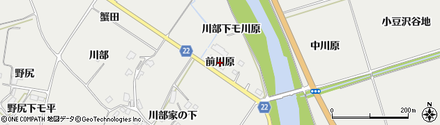 秋田県鹿角市八幡平（前川原）周辺の地図
