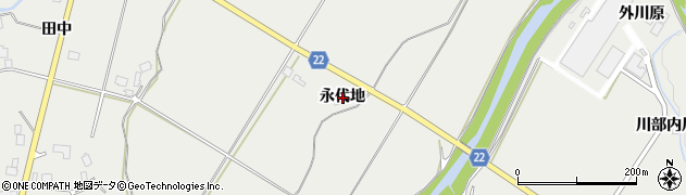秋田県鹿角市八幡平永代地周辺の地図