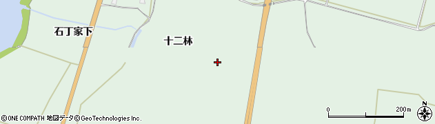 秋田県能代市浅内（十二林）周辺の地図