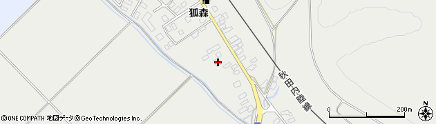 秋田県北秋田市下杉狐森84周辺の地図