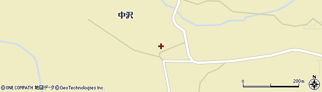 秋田県能代市中沢（中沢）周辺の地図