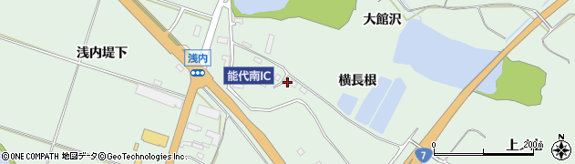 秋田県能代市浅内（清水上）周辺の地図
