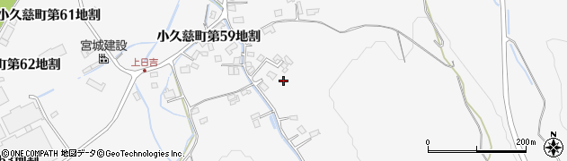 岩手県久慈市小久慈町（第５６地割）周辺の地図