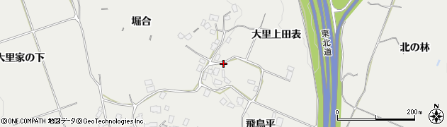 秋田県鹿角市八幡平（大里上田表）周辺の地図