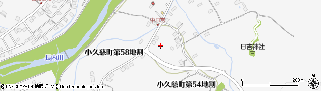 岩手県久慈市小久慈町（第５４地割）周辺の地図