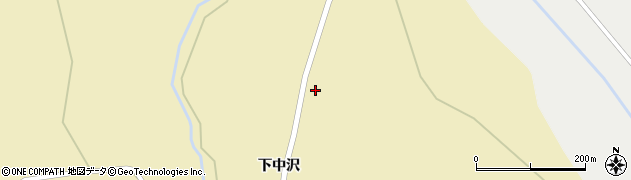 秋田県能代市中沢（大沢）周辺の地図