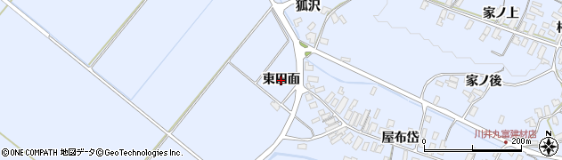 秋田県北秋田市川井（東田面）周辺の地図