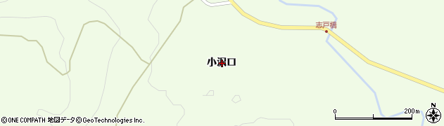 秋田県能代市母体小沢口周辺の地図