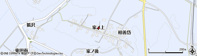 秋田県北秋田市川井（家ノ上）周辺の地図