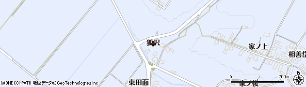 秋田県北秋田市川井（狐沢）周辺の地図