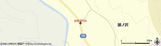 斎藤清宅前周辺の地図