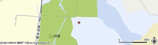 秋田県能代市河戸川受堤下周辺の地図