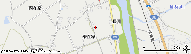 秋田県鹿角市尾去沢（東在家）周辺の地図