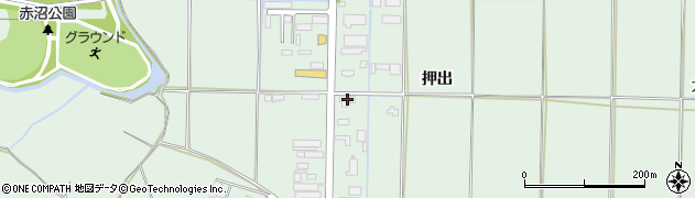秋田県能代市浅内押出157周辺の地図