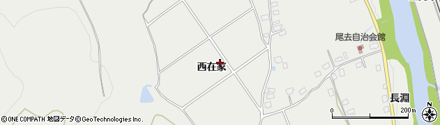 秋田県鹿角市尾去沢（西在家）周辺の地図