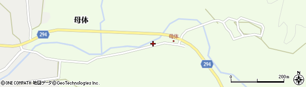 秋田県能代市母体樋ノ口周辺の地図