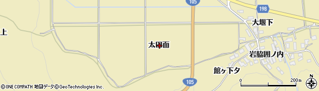 秋田県北秋田市七日市太田面周辺の地図
