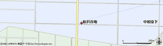 秋田県能代市河戸川船沢谷地周辺の地図