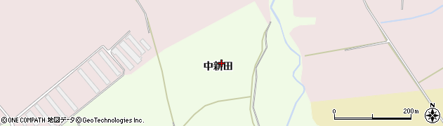 秋田県北秋田市米内沢（中新田）周辺の地図