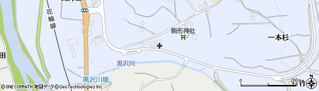 秋田県鹿角市花輪月竹沢周辺の地図